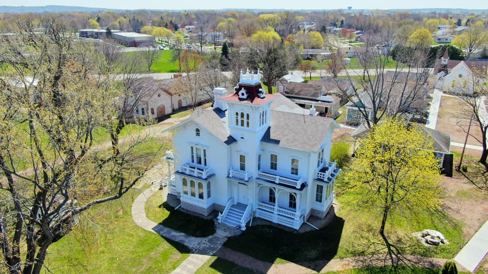 Historic Village District aerial of house