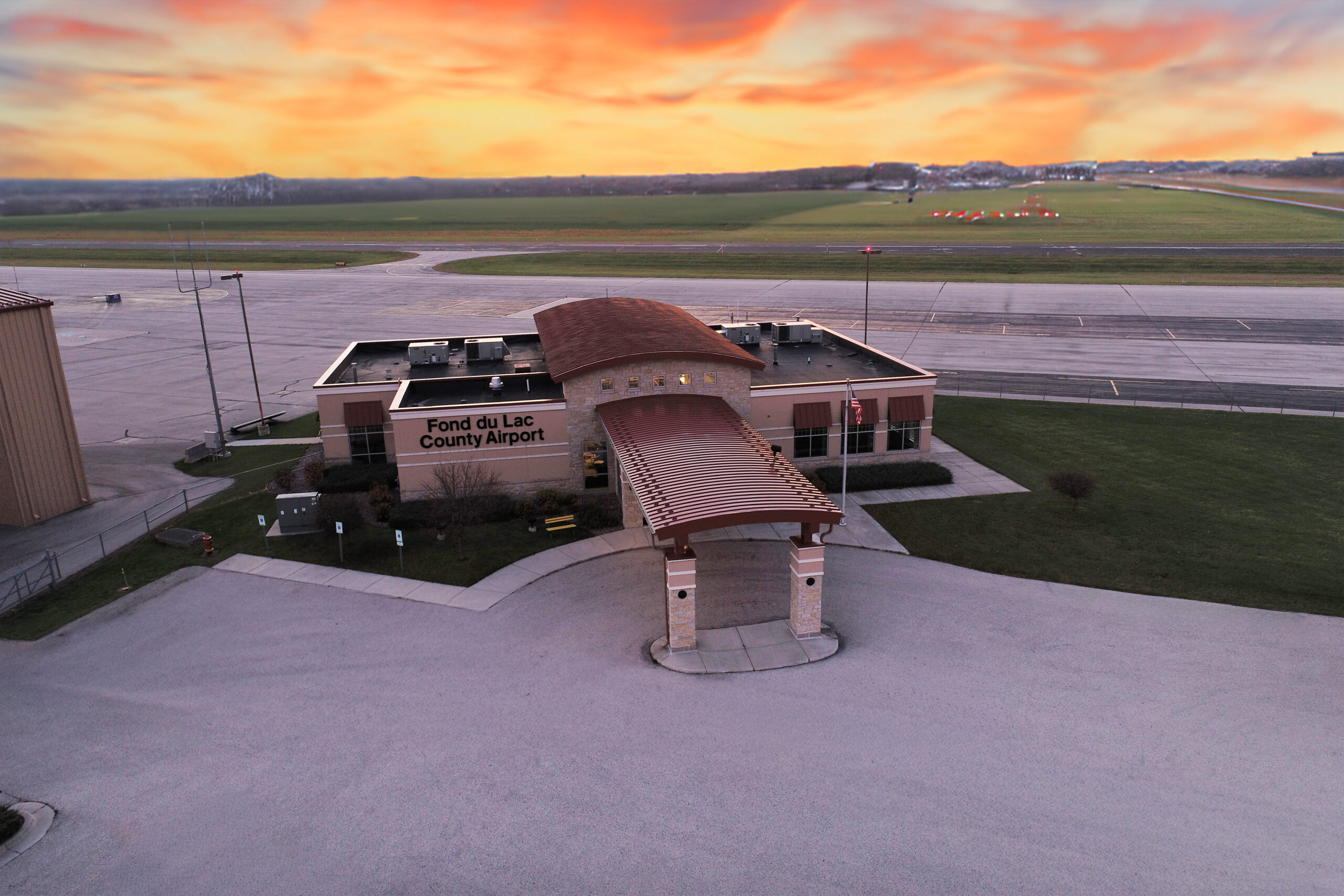 Airport sunset scaled